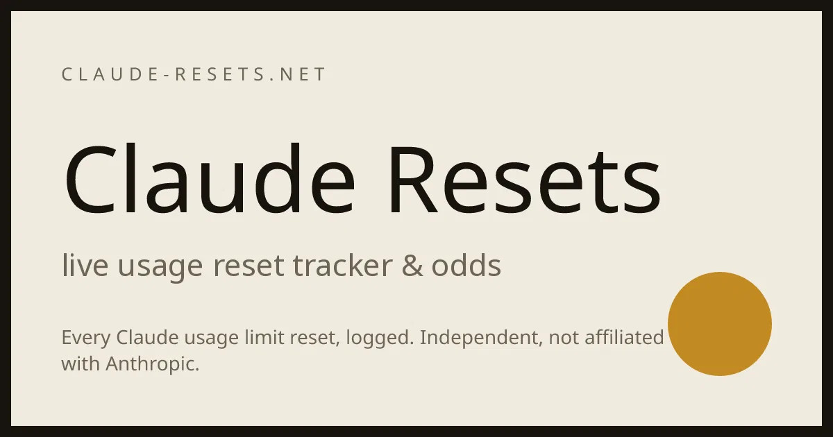 Claude Resets screenshot 1