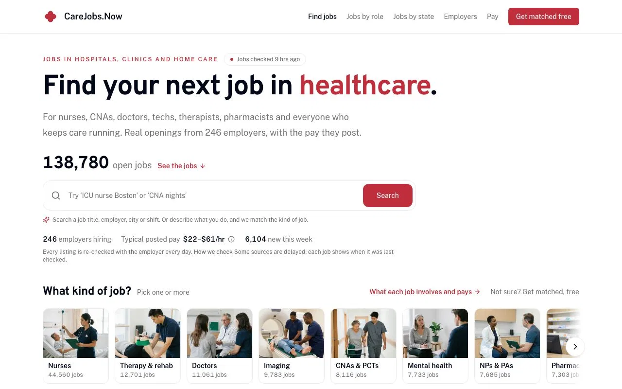 CareJobs Healthcare Jobs Data API screenshot 2