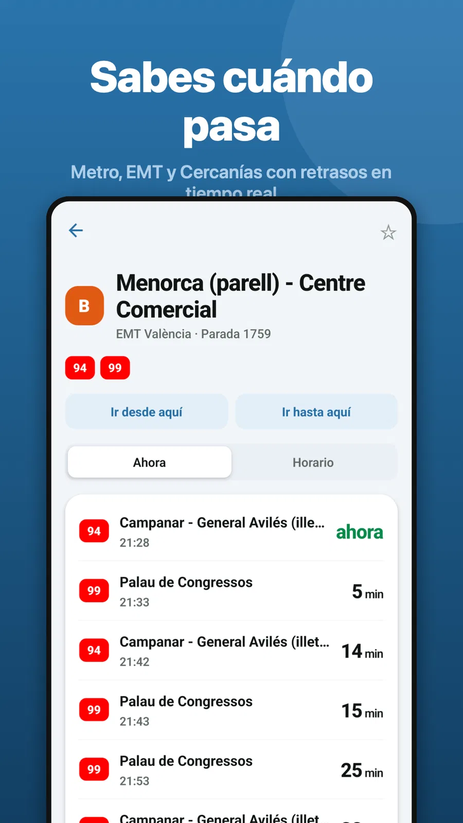 Horarios VLC screenshot 2
