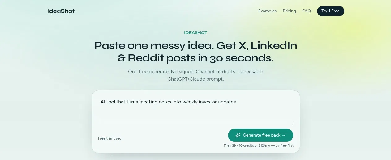 IdeaShot screenshot 1