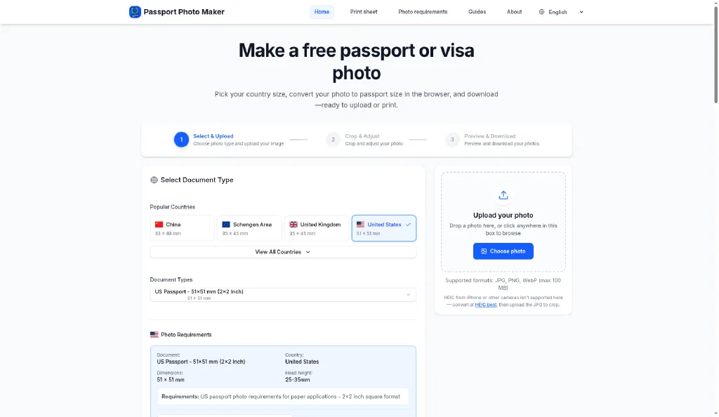 PassportPhoto.app screenshot 1