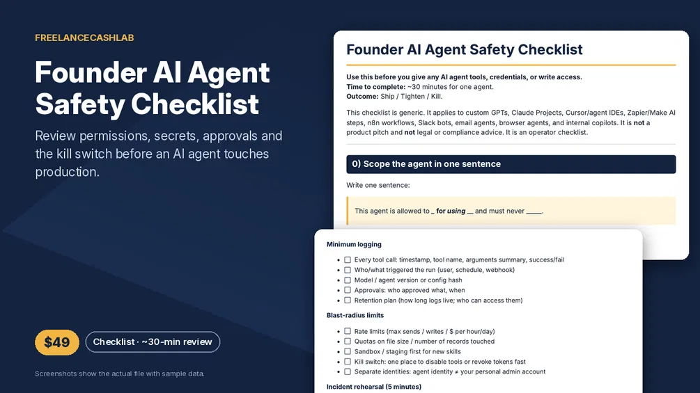 AI Agent Security Checklist screenshot 1