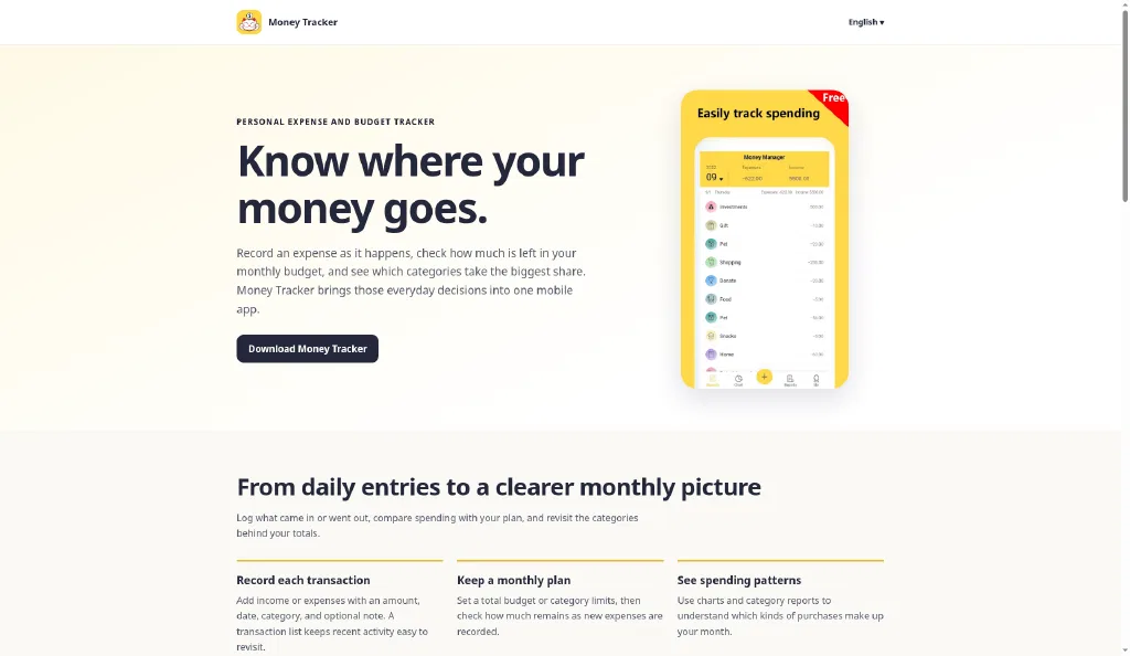 Money Tracker Expense & Budget screenshot 1