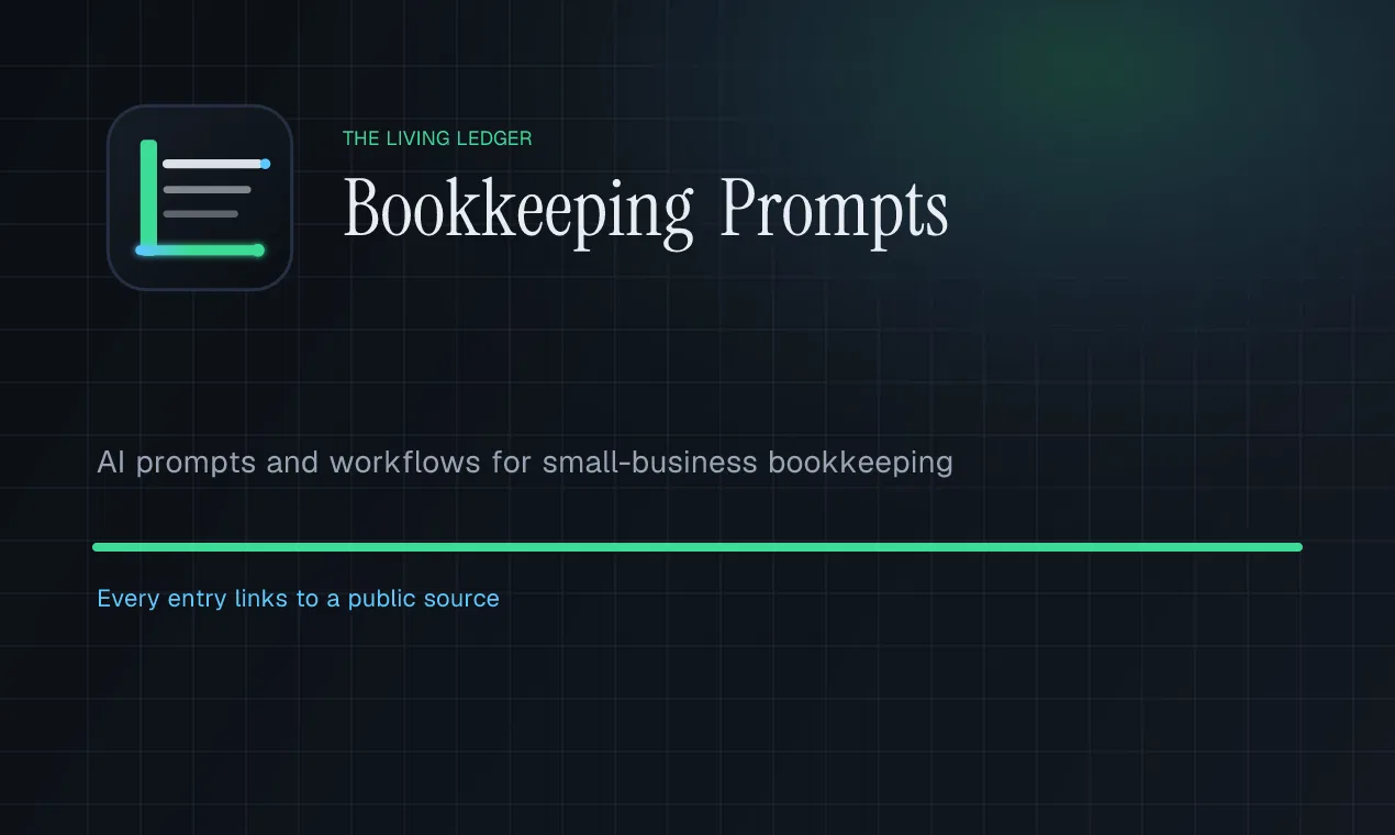 Bookkeeping Prompts screenshot 1