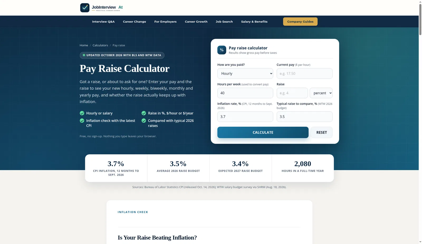 Pay Raise Calculator screenshot 1
