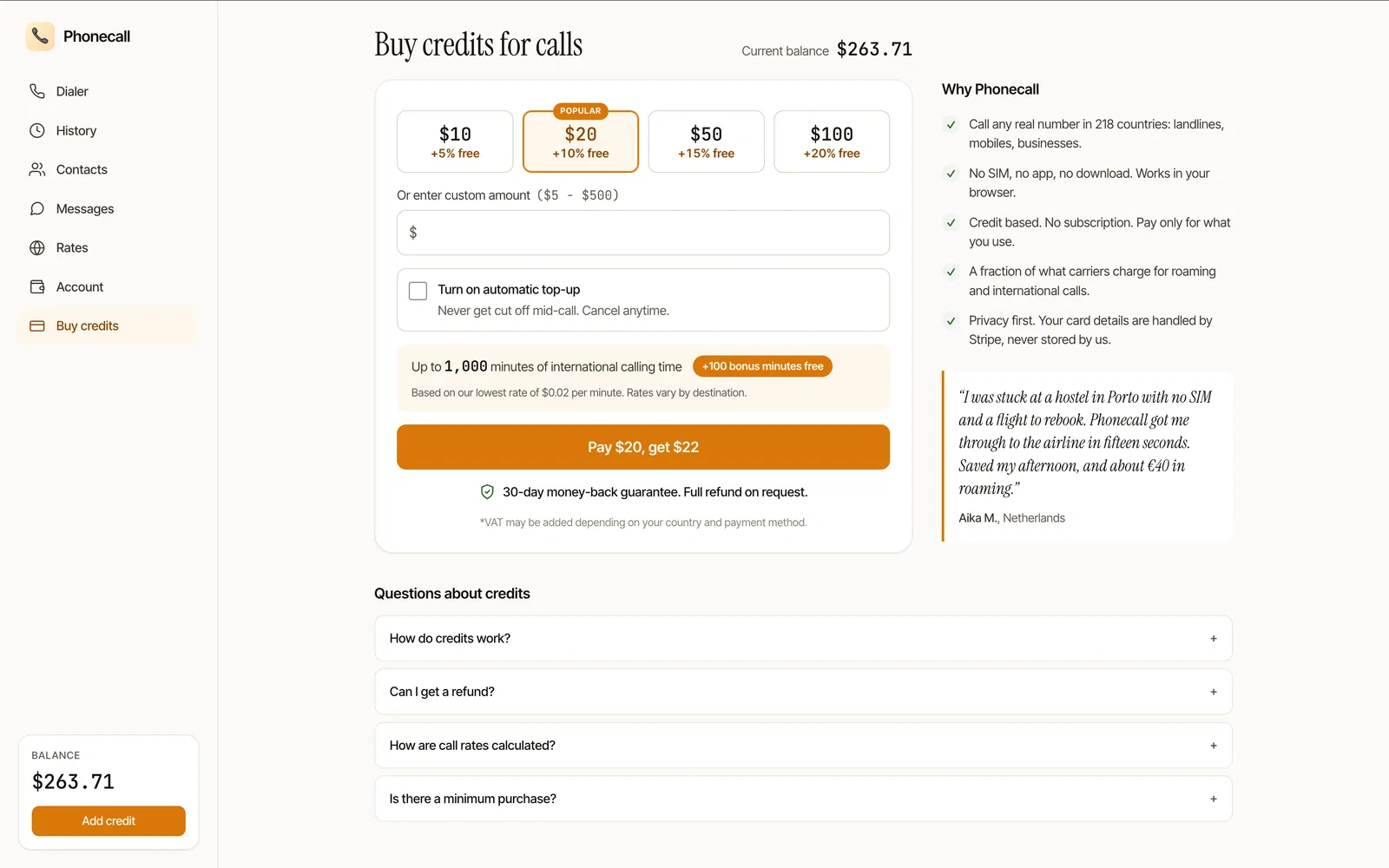 Phonecall screenshot 4