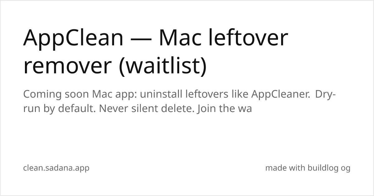 AppClean screenshot 1