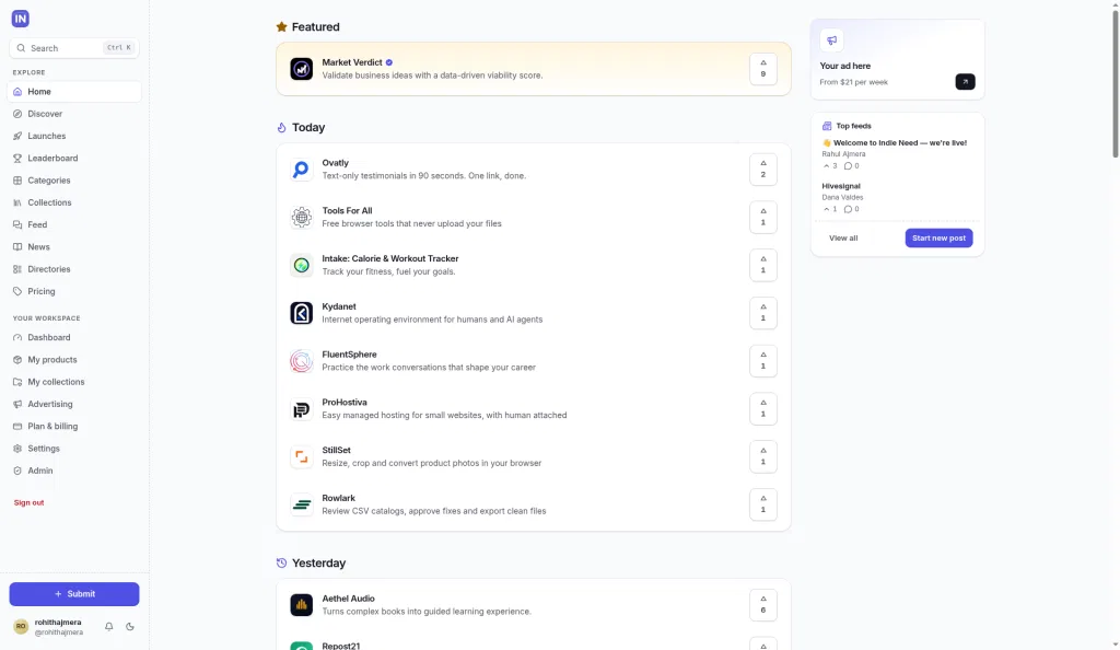 IndieNeed screenshot 1