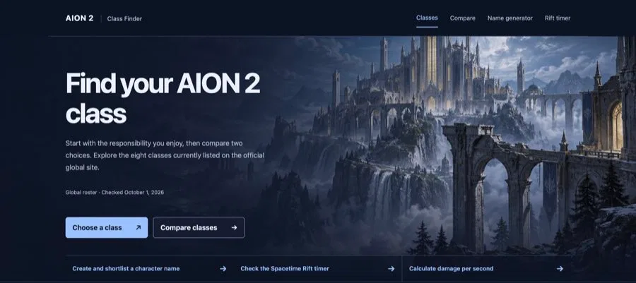 AION 2 Class Finder screenshot 1