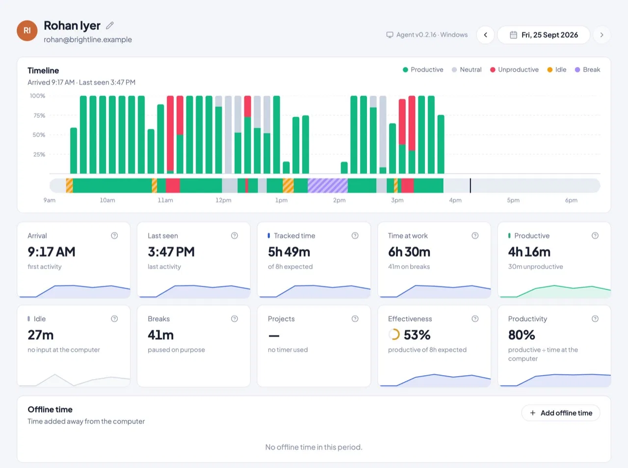 Timerfly screenshot 2