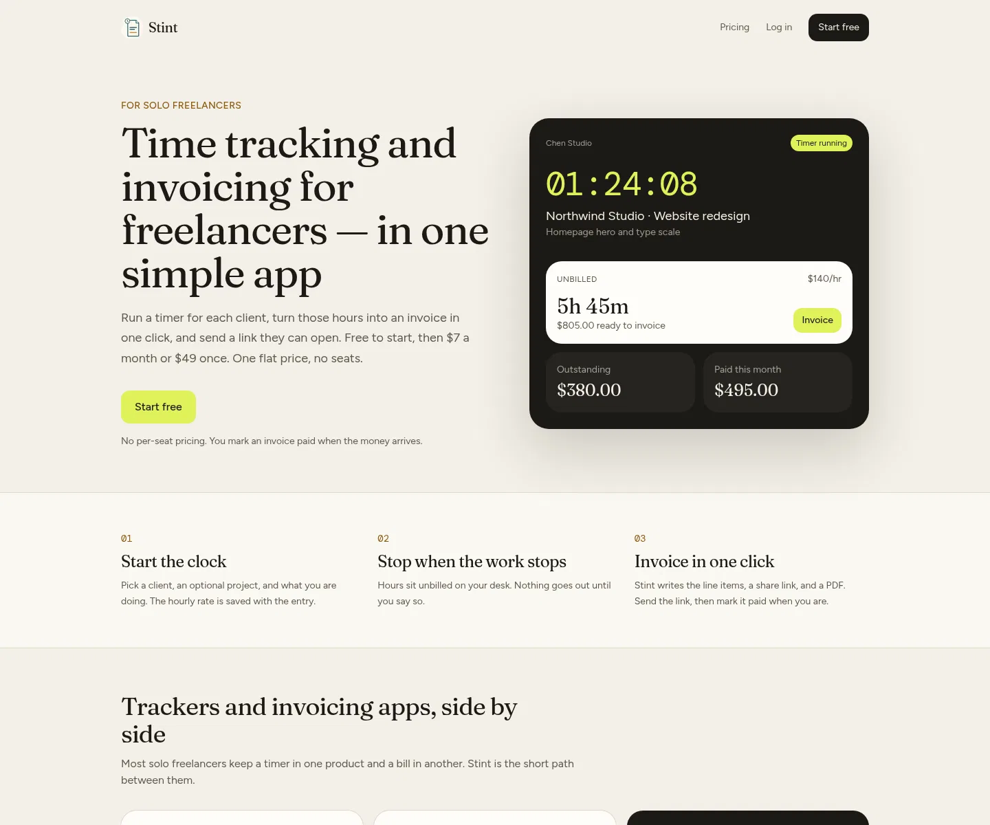 Stint screenshot 1