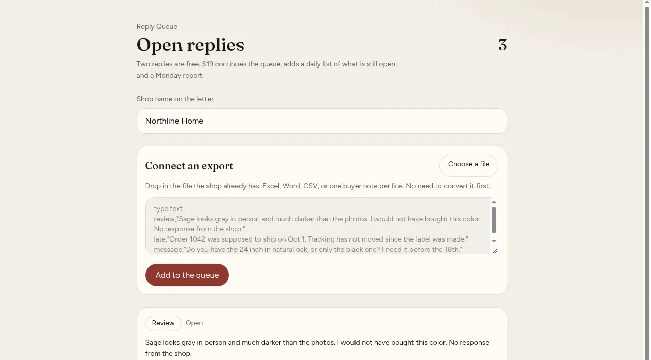 OpenReplies screenshot 2