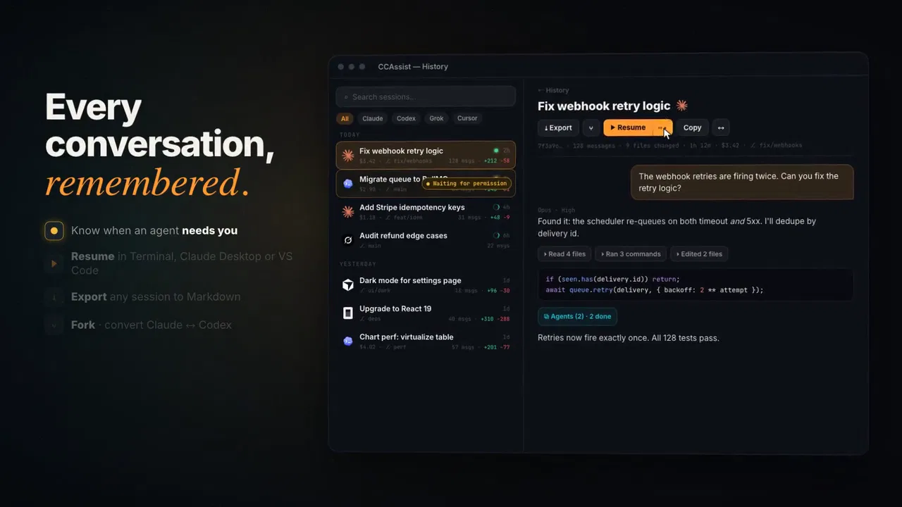 Claude Code and Codex Assist screenshot 4